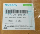 New, Kubota 77700-10656 SSV Keyless Start Kit - Fits SSV75 - FREE SHIPPING!