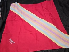 Vintage Newport Stripes Cigarettes Tobacco Scarf Multi Color Pink Advertising