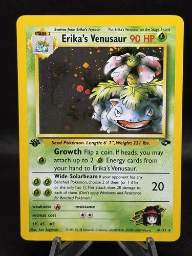 New ListingPokemon TCG Gym Challenge 1st Edition - Erika’s Venusaur #4 Holo Rare M/NM!