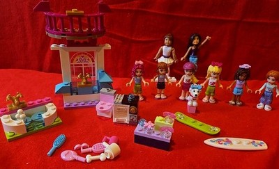 MIX LOT 6 LEGO FRIENDS +Mix Playset  + DC DOG + 2 MEGA BLOKS People MINIFIGURES 