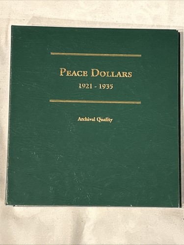 LITTLETON Coin Collector's Album Archival Quality Peace Dollars 1921 -1935