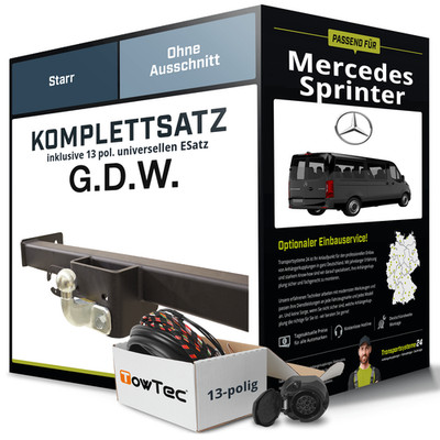 Für MERCEDES Sprinter Bus Anhängerkupplung starr +eSatz 13pol uni 06.2018-jetzt