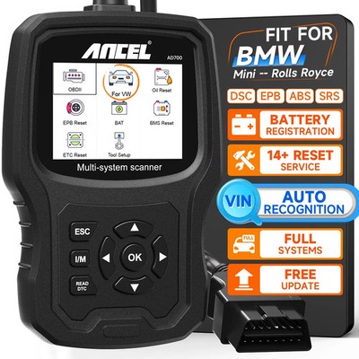 Ancel AD700 Fit For BMW Full System OBD2 Diagnostic Scanner ABS SRS EPB CBS TPMS