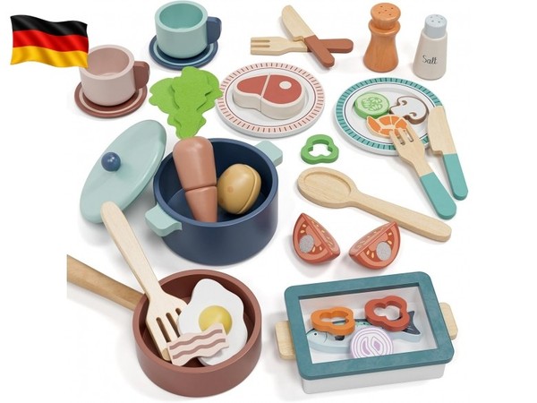 KinderküChe ZubehöR, SpielküChe ZubehöR Holz, Kinder KüChenset, KinderküChe Gesc-image