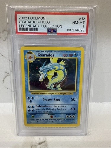 2002 POKEMON LEGENDARY COLLECTION #12 GYARADOS-HOLO PSA 8