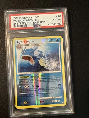 Pokemon Gyarados 26/123 Mysterious Treasures Reverse Holo PSA 4 LOW POP