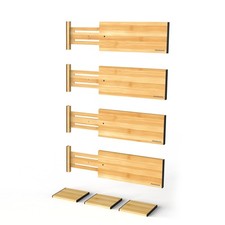 4 PACK EXPANDABLE DRAWER DIVIDERS 4.7 HIGH EXTEND FROM 12.2 TO 17.7 DRESSE