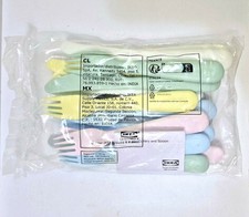 Ikea KALAS Kids Plastic Utensils 18pcs BPA Free 704.613.85 NEW Sealed
