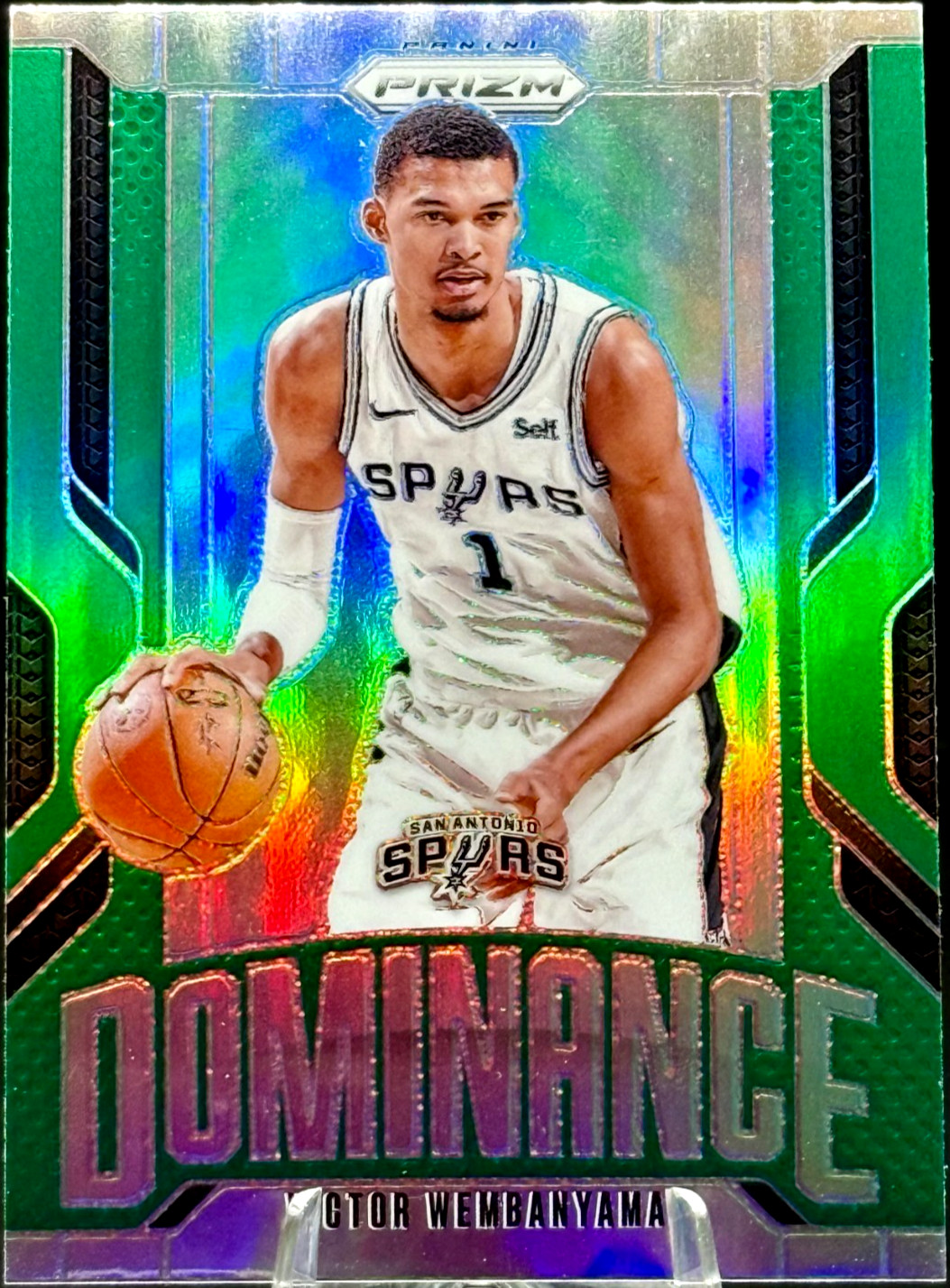 2024-25 Panini Prizm - Victor Wembanyama #7 - Dominance Green Prizm