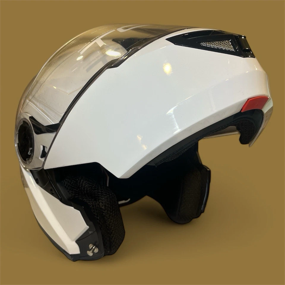 Torc T27 Full Face Modular Motorcycle Helmet; Gloss White Size Médium (57-58cm) - Image 4 of 4