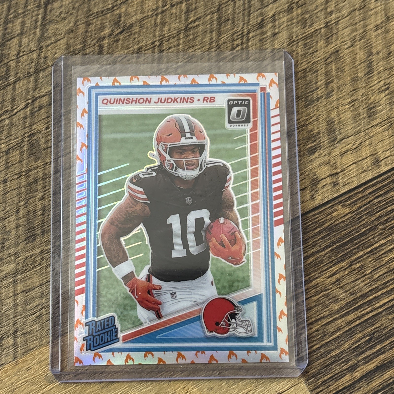 2025 Panini Optic - Rated Rookie Quinshon Judkins #252 Fire Emoji SSP Case Hit