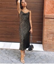 Zara Blogger Favorite Leopard Print Slip Dress