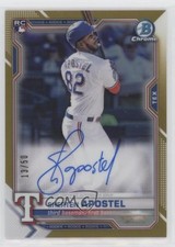 2021 Bowman Chrome Rookie Gold Refractor 13/50 Sherten Apostel Auto 05yk