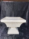 Vtg Off White Haeger Pottery Pedestal Planter Centerpiece Holidays Beautiful