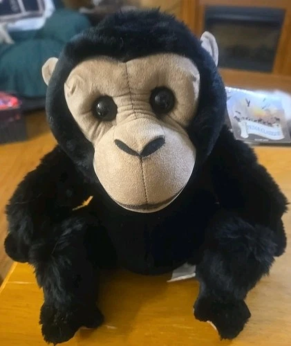 E & J Classic Prima Collection Plush Chimpanzee Black/Tan/8" sitting