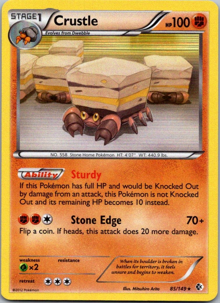 Crustle Holo Rare Boundaries Crossed 85/149 MP