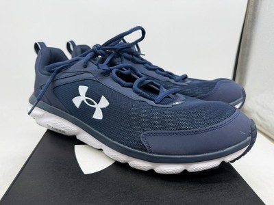 Under Armour Charged Assert 9 Running Shoes Men Blue Mesh Lace-Up Sneakers - 14