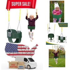 Heavy-Duty High Back Toddler Swing Seat Fully Assembled with Safety Chains