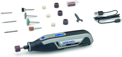 Dremel Lite 7760 Akku Multifunktionswerkzeug 3.6V, Set Mit 15 Zubehörteilen, Var