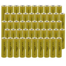 50x Exell AA 1.2V 1000mAh NiCD Button Top Rechargeable Batteries For Lawn Lamps