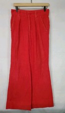 Vintage 70s 80s Sears Corduroy Bell Bottom Pants Women's Size 28 Waist Disco Fun