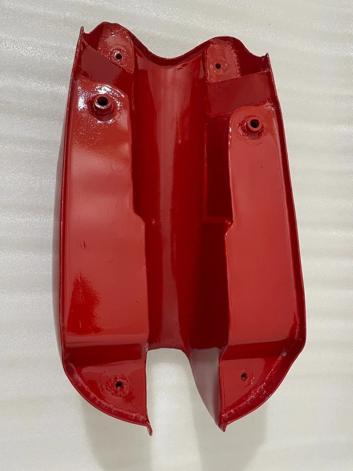 NORTON COMMANDO ROADSTER RED PAINTED STEEL PETROL FUEL GAS TANK +CAP ...