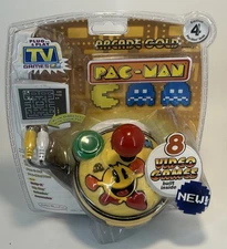 NEW NAMCO Arcade Gold Pac-Man 8 in 1 Plug & Play TV Games