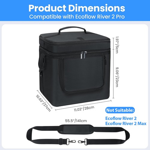 Carrying Bag Compatible with ECOFLOW River 2 Pro, Power Storage Bag with Adju... - Picture 5 of 7