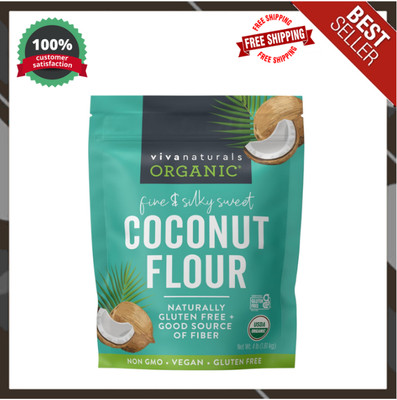 Organic Coconut Flour (4 lbs) - Gluten Free Flour Substitute for Keto, Paleo ...