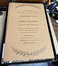 NIB 100 Ct Studio His and Hers  Wedding Invitations with reply cards "Brown"
