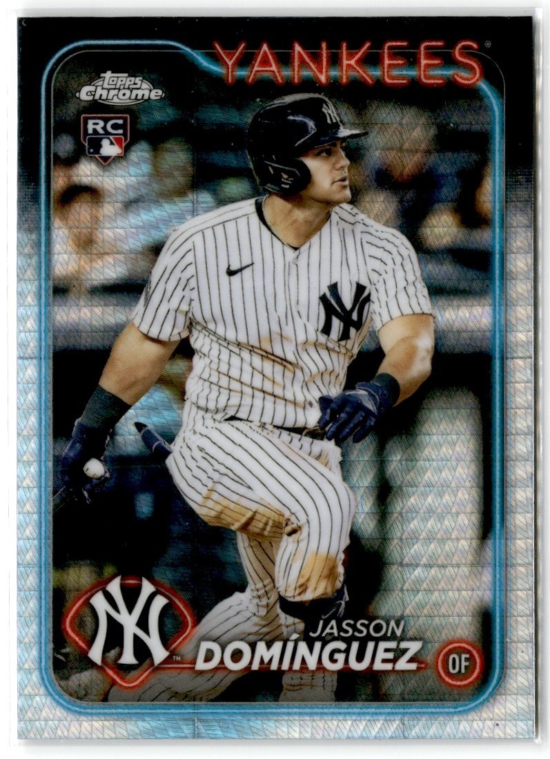 2024 Topps Chrome Prism Refractor Jasson Dominguez Rookie Yankees #89
