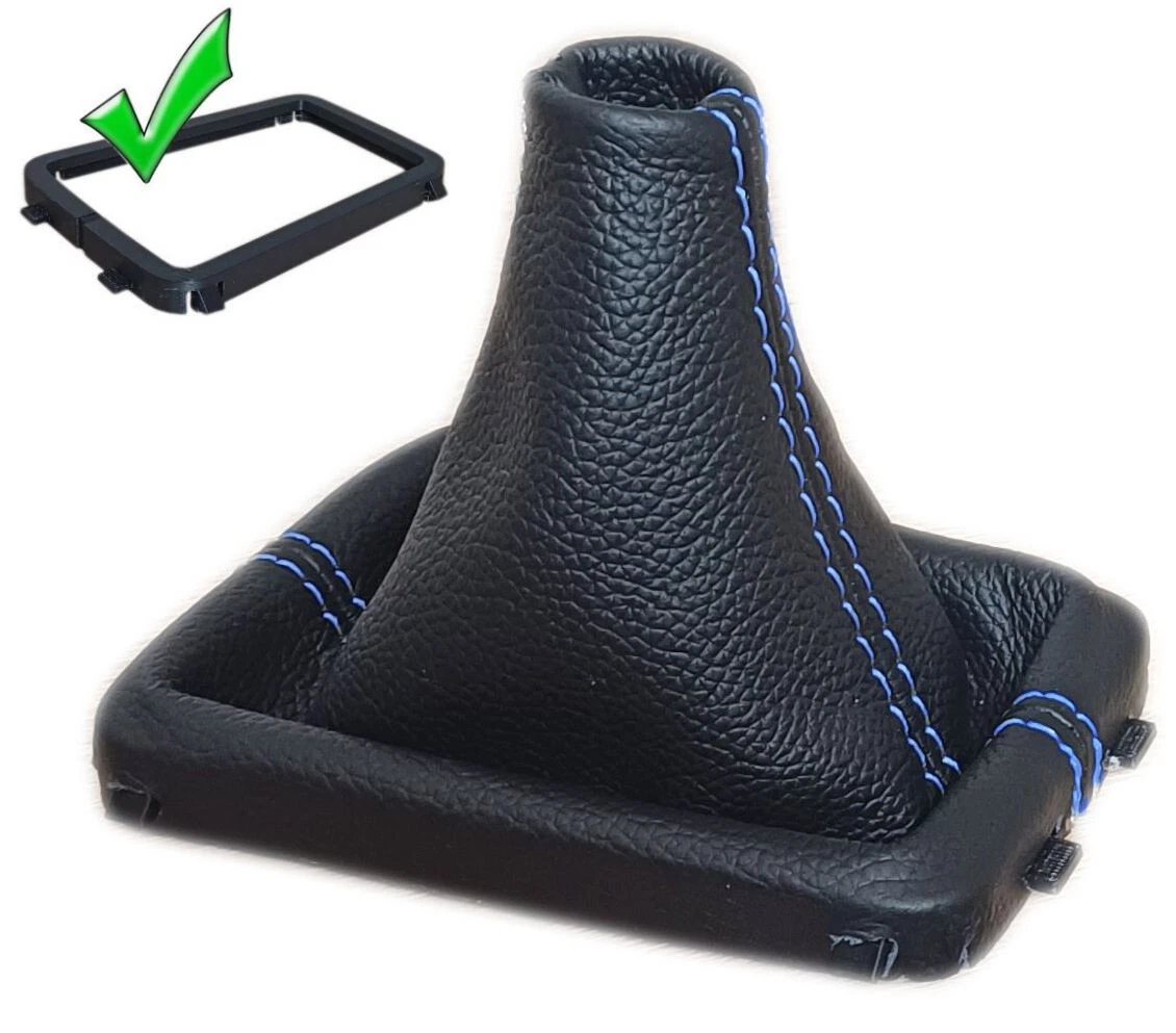 Soufflet Levier De Vitesse Cuir Gris Brodé Pour Volvo C30 2004-2012 – Neuf Avec Garantie