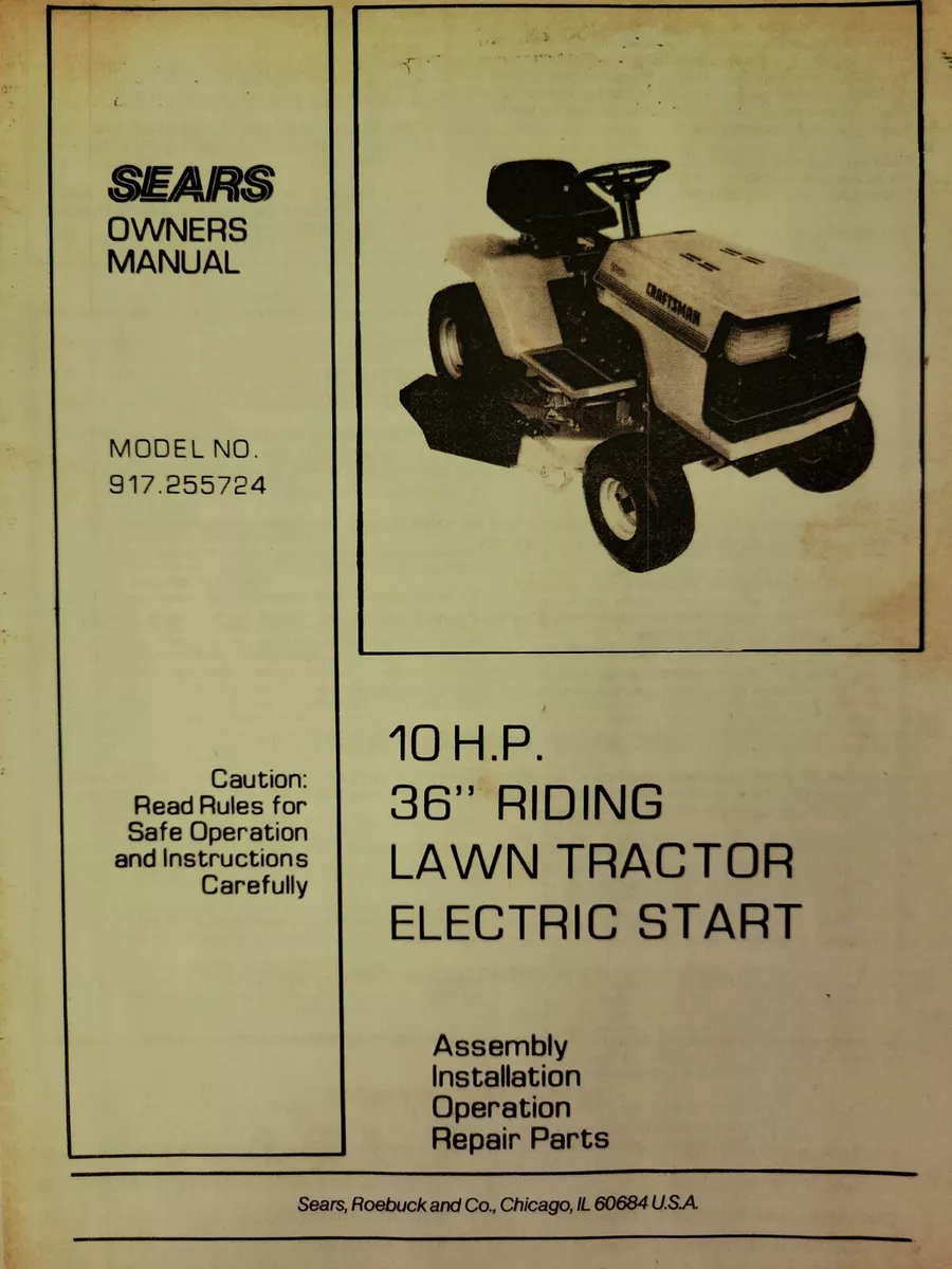 Sears Craftsman 10 h.p Lawn Tractor 36