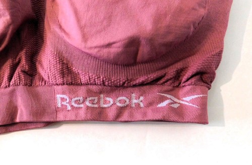 Reebok Sports Bra Racerback 2XL Pink Gray Trim Adjustable Straps Removable Pads - Picture 5 of 8