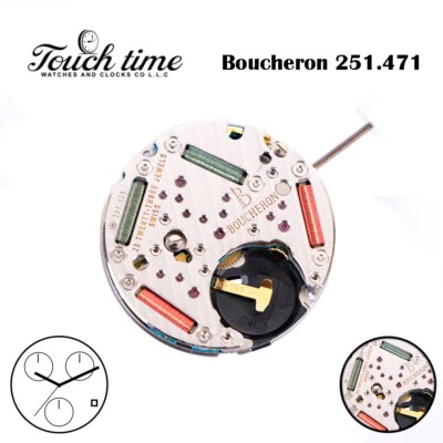 ETA 251.471 (Boucheron Finish) Swiss Movement, Chronograph, White Disk on 4 .