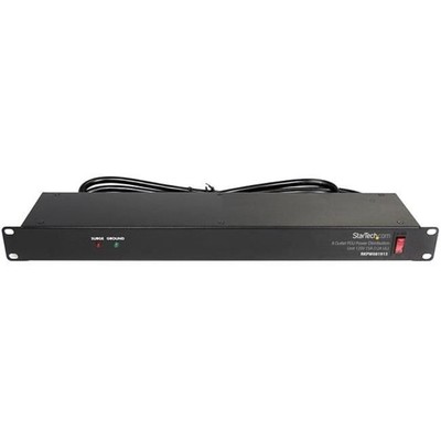 Star Tech.com Rackmount PDU with 8 Outlets with Surge Protection - 19in Power Di