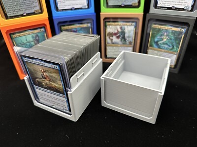 mtg commander multi deck box Amazon.com: Kabinka Card Deck Box for MTG Commander, Holds 400+  Double-Sleeved Cards, 5 IN 1 Detachable Card Case with Dice Tray, Fits  Magic/TCG Cards, 4 Magnetic Card Holders & Dividers (Black Red) : main image 0