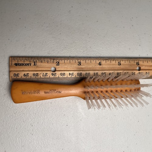 Vintage Mohawk Hair Brush Professional Nylon Bristles Made In USA Yellow - Picture 4 of 10
