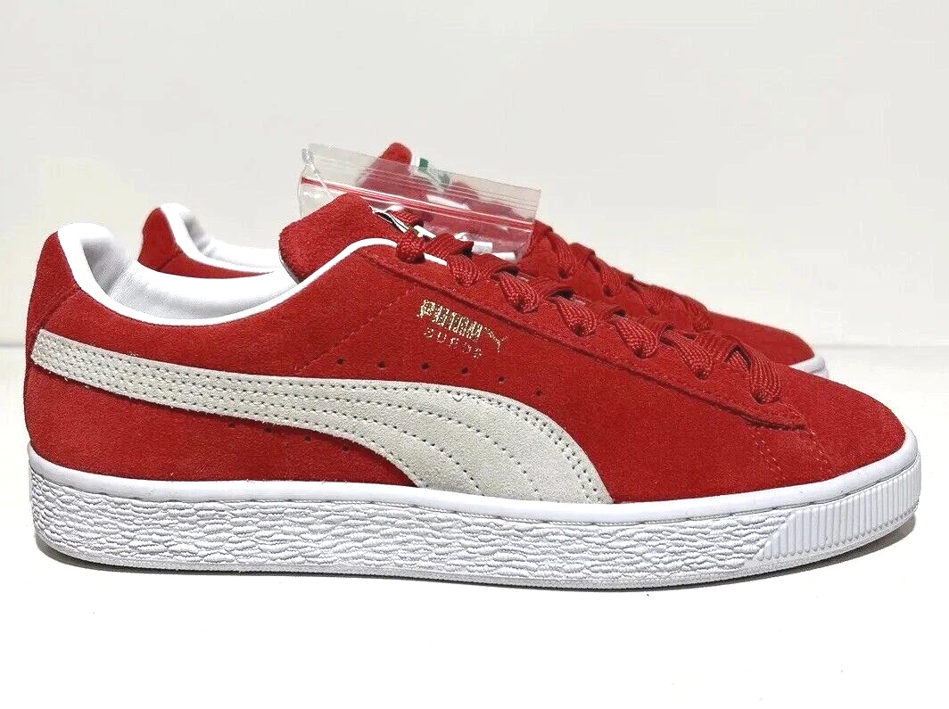 Sneakers PUMA scamosciate classiche uomo taglia 7 rosse atletiche moda hip hop