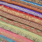 Sanskriti Vintage Saree Border Combo Assorted 10 YD Embroidered Craft Sari Lace