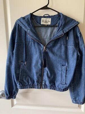 ashley vintage charm denim jacket Size M Hooded