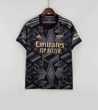 Arsenal FC Black Away Jersey Plain US Size Medium