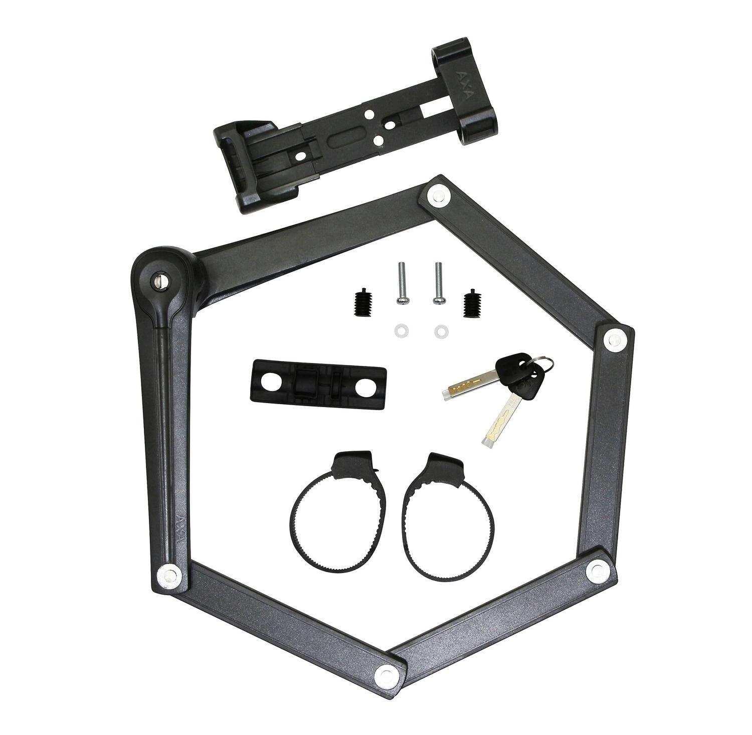 Antivol vélo pliable AXA Fold 100 noir de 90 cm avec support de cadre
