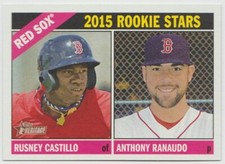 2015 Topps Heritage Baseball #356 Anthony Ranaudo RC / Rusney Castillo RC