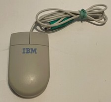 Vintage IBM MU08J Two Button Mouse PS/2 Compatible Trackball - TESTED  WORKING