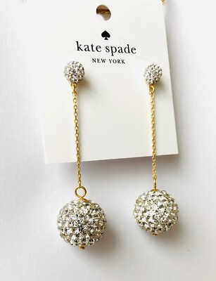 Kate Spade Ohrstecker ''Razzle Dazzle'' Strass Silberfarben Neu