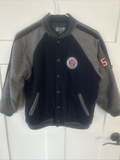 Children's Place Heavy Boy Varsity Bomber Jacket Wool Blend 70  Pristine Sz S