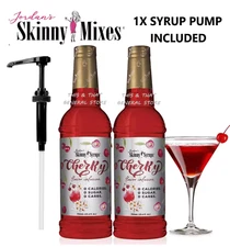 2X CHERRY by Jordan's Skinny Syrup Sugar Free Keto Enhancer Mixer 50 Servings