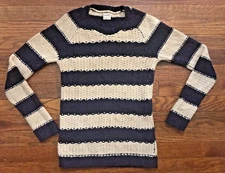 M. PATMOS Club Monaco Stripe Cahmere Sweater Knit  XS XSmall