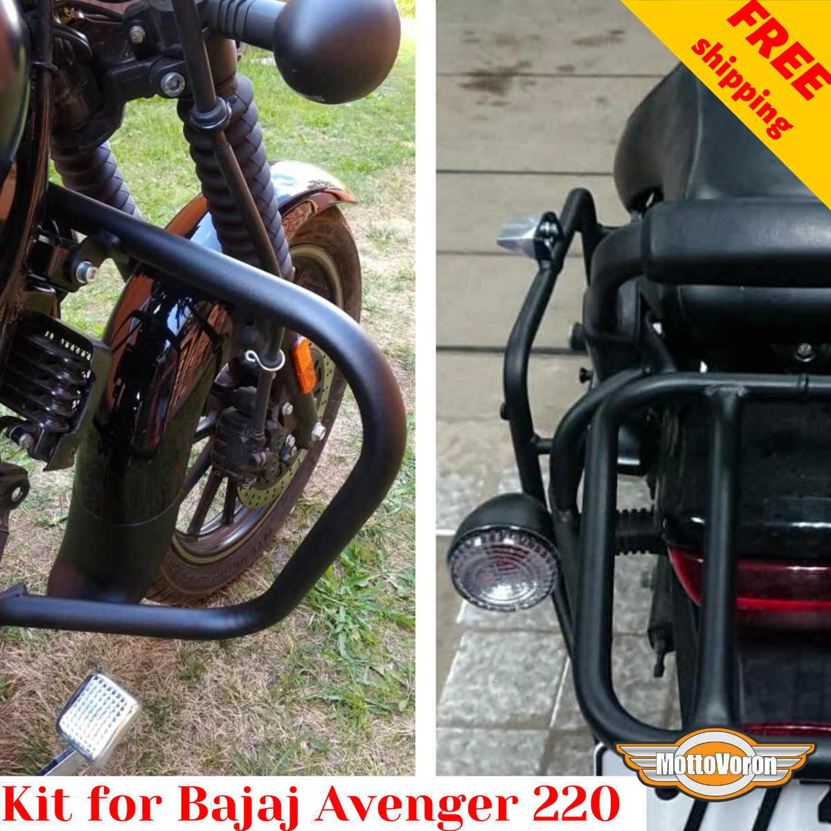 For Bajaj Avenger 220 Engine guard Avenger Luggage rack system for